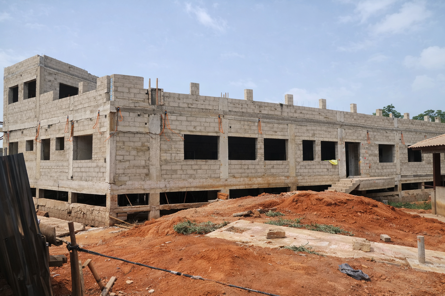 Afagnan esterno in costruzione