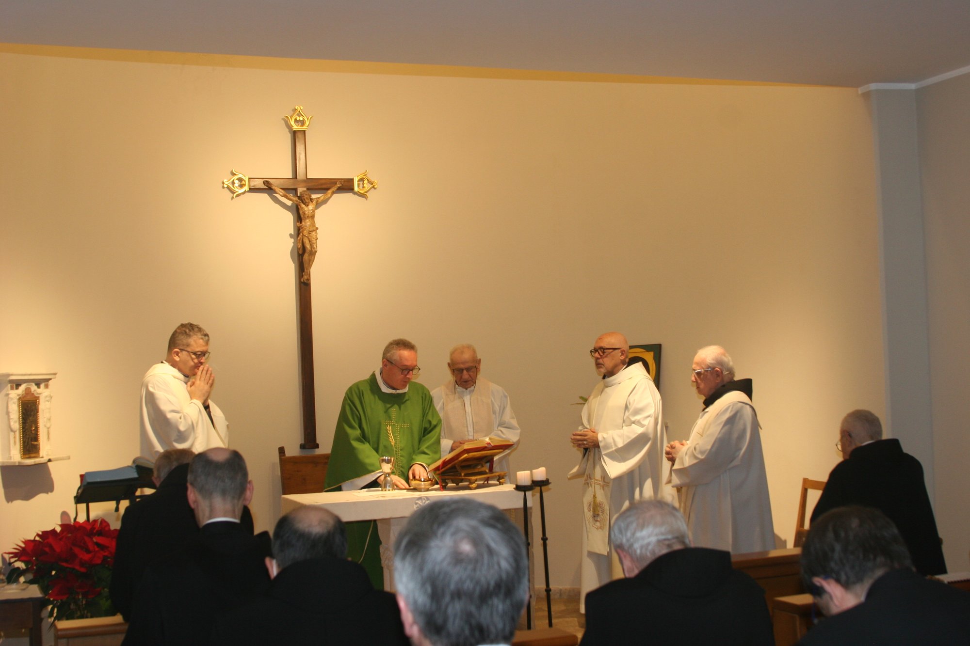 Fra Dario Vermi, Postulatore Generale, mentre presiede la celebrazione eucaristica