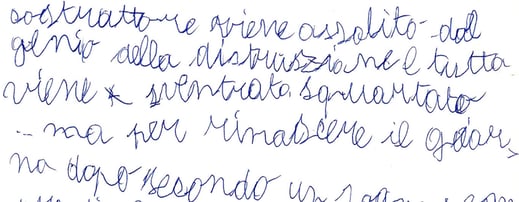 Esempio di disgrafia